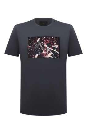 Мужская хлопковая футболка LIMITATO серого цвета по цене 21650 руб., арт. BREAK FAST/T-SHIRT | Фото 1 Мужская хлопковая футболка LIMITATO серого цвета, арт. BREAK FAST/T-SHIRT | Фото 1 (Длина (для топов): Стандартные; Рукава: Короткие; Материал внешний: Хлопок; Принт: С принтом; Стили: Кэжуэл)
