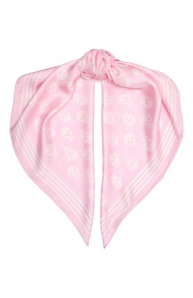 Женский шелковый платок ALEXANDER MCQUEEN розового цвета по цене 18600 руб., арт. 590929/3001Q | Фото 1 Женский шелковый платок ALEXANDER MCQUEEN розового цвета, арт. 590929/3001Q | Фото 1 (Материал: Текстиль, Шелк)