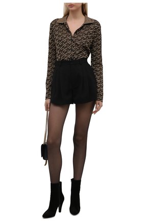 Женские замшевые ботильоны SAINT LAURENT черного цвета по цене 86800 руб., арт. 658151/27D00 | Фото 2 Женские замшевые ботильоны SAINT LAURENT черного цвета, арт. 658151/27D00 | Фото 2 (Каблук высота: Высокий; Материал внутренний: Натуральная кожа; Подошва: Плоская; Каблук тип: Устойчивый; Материал внешний: Замша)