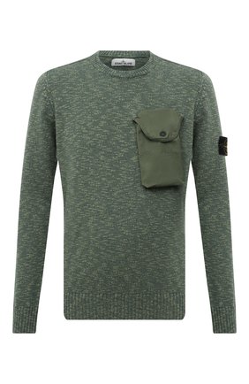 Мужской свитер из шерсти и хлопка STONE ISLAND хаки цвета по цене 29250 руб., арт. 7515532D3 | Фото 1 Мужской свитер из шерсти и хлопка STONE ISLAND хаки цвета, арт. 7515532D3 | Фото 1 (Длина (для топов): Стандартные; Материал внешний: Хлопок, Шерсть; Рукава: Длинные; Мужское Кросс-КТ: Свитер-одежда; Принт: Без принта; Стили: Милитари)