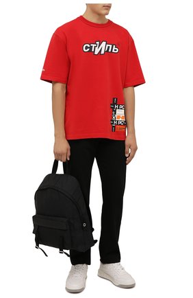 Мужская хлопковая футболка HERON PRESTON красного цвета по цене 35900 руб., арт. HMAA025F21JER0022501 | Фото 2 Мужская хлопковая футболка HERON PRESTON красного цвета, арт. HMAA025F21JER0022501 | Фото 2 (Материал внешний: Хлопок; Рукава: Короткие; Длина (для топов): Стандартные; Принт: С принтом; Стили: Гранж)