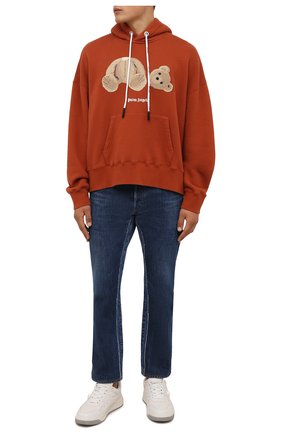 Мужской хлопковое худи PALM ANGELS оранжевого цвета по цене 72000 руб., арт. PMBB058F21FLE0072760 | Фото 2 Мужской хлопковое худи PALM ANGELS оранжевого цвета, арт. PMBB058F21FLE0072760 | Фото 2 (Рукава: Длинные; Материал внешний: Хлопок; Длина (для топов): Стандартные; Мужское Кросс-КТ: Худи-одежда; Принт: С принтом; Стили: Спорт-шик)