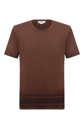 Мужская хлопковая футболка BRIONI коричневого цвета по цене 39950 руб., арт. UJIT0L/01625 | Фото 1 Мужская хлопковая футболка BRIONI коричневого цвета, арт. UJIT0L/01625 | Фото 1 (Материал внешний: Хлопок; Длина (для топов): Стандартные; Рукава: Короткие; Принт: С принтом; Стили: Кэжуэл)