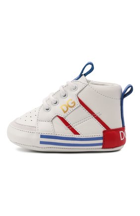 Детские кожаные кроссовки DOLCE & GABBANA белого цвета по цене 17250 руб., арт. DK0131/AH628 | Фото 2 Детские кожаные кроссовки DOLCE & GABBANA белого цвета, арт. DK0131/AH628 | Фото 2