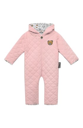 Детского хлопковый комбинезон MOSCHINO розового цвета по цене 26150 руб., арт. MUT028/LDA29 | Фото 1 Детского хлопковый комбинезон MOSCHINO розового цвета, арт. MUT028/LDA29 | Фото 1 (Материал внешний: Хлопок; Рукава: Длинные; Материал подклада: Хлопок; Ростовка одежда: 12 мес | 80 см)