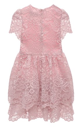 Детское платье ERMANNO SCERVINO розового цвета по цене 29600 руб., арт. ESFAB041 RI325 YS009/XXS-S | Фото 2 Детское платье ERMANNO SCERVINO розового цвета, арт. ESFAB041 RI325 YS009/XXS-S | Фото 2 (Материал внешний: Синтетический материал; Рукава: Короткие; Материал подклада: Синтетический материал; Девочки Кросс-КТ: Платье-одежда; Случай: Вечерний)