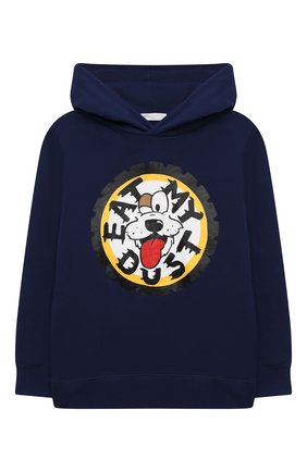 Детский хлопковое худи STELLA MCCARTNEY темно-синего цвета по цене 5995 руб., арт. 602249/SRJB9 | Фото 1 Детский хлопковое худи STELLA MCCARTNEY темно-синего цвета, арт. 602249/SRJB9 | Фото 1 (Материал внешний: Хлопок; Рукава: Длинные; Мальчики Кросс-КТ: Толстовка-одежда; Ростовка одежда: 9 лет | 134 см, 18 мес | 86 см, 2 года | 92 см, 3 года | 98 см, 4 года | 104 см, 5 лет | 110 см, 7 лет | 122 см)