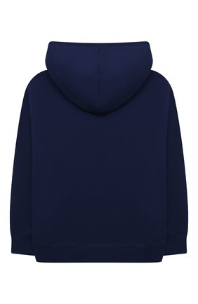 Детский хлопковое худи STELLA MCCARTNEY темно-синего цвета по цене 5995 руб., арт. 602249/SRJB9 | Фото 2 Детский хлопковое худи STELLA MCCARTNEY темно-синего цвета, арт. 602249/SRJB9 | Фото 2 (Материал внешний: Хлопок; Рукава: Длинные; Мальчики Кросс-КТ: Толстовка-одежда; Ростовка одежда: 9 лет | 134 см, 18 мес | 86 см, 2 года | 92 см, 3 года | 98 см, 4 года | 104 см, 5 лет | 110 см, 7 лет | 122 см)
