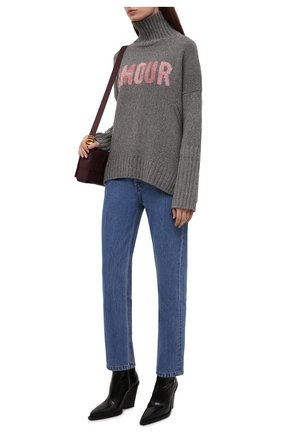 Женский шерстяной свитер ZADIG&VOLTAIRE серого цвета по цене 30950 руб., арт. WKMF1101F | Фото 2 Женский шерстяной свитер ZADIG&VOLTAIRE серого цвета, арт. WKMF1101F | Фото 2 (Материал внешний: Шерсть; Рукава: Длинные; Длина (для топов): Стандартные; Стили: Кэжуэл; Женское Кросс-КТ: Свитер-одежда)