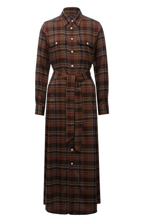 Женское платье POLO RALPH LAUREN коричневого цвета по цене 28400 руб., арт. 211800586 | Фото 1 Женское платье POLO RALPH LAUREN коричневого цвета, арт. 211800586 | Фото 1 (Материал внешний: Хлопок, Вискоза; Стили: Кэжуэл; Случай: Повседневный; Рукава: Длинные; Длина Ж (юбки, платья, шорты): Миди)