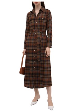 Женское платье POLO RALPH LAUREN коричневого цвета по цене 28400 руб., арт. 211800586 | Фото 2 Женское платье POLO RALPH LAUREN коричневого цвета, арт. 211800586 | Фото 2 (Материал внешний: Хлопок, Вискоза; Стили: Кэжуэл; Случай: Повседневный; Рукава: Длинные; Длина Ж (юбки, платья, шорты): Миди)