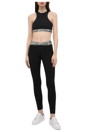 Женские леггинсы OFF-WHITE черного цвета по цене 37800 руб., арт. 0WVG028F21JER001 | Фото 2 Женские леггинсы OFF-WHITE черного цвета, арт. 0WVG028F21JER001 | Фото 2 (Материал внешний: Синтетический материал; Стили: Спорт-шик; Длина (брюки, джинсы): Стандартные; Женское Кросс-КТ: Леггинсы-спорт)