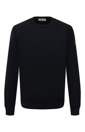 Мужской хлопковый свитшот STONE ISLAND темно-синего цвета по цене 19500 руб., арт. 751563020 | Фото 1 Мужской хлопковый свитшот STONE ISLAND темно-синего цвета, арт. 751563020 | Фото 1 (Материал внешний: Хлопок; Мужское Кросс-КТ: свитшот-одежда; Принт: Без принта; Стили: Кэжуэл; Рукава: Длинные; Длина (для топов): Стандартные)