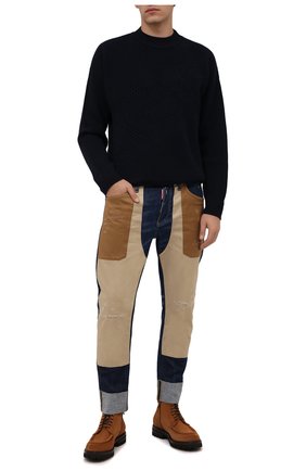 Мужские джинсы DSQUARED2 бежевого цвета по цене 72900 руб., арт. S74LB0950/S30342 | Фото 2 Мужские джинсы DSQUARED2 бежевого цвета, арт. S74LB0950/S30342 | Фото 2 (Материал внешний: Хлопок; Кросс-КТ: Деним; Силуэт М (брюки): Прямые; Стили: Гранж; Длина (брюки, джинсы): Стандартные)