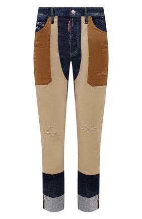 Мужские джинсы DSQUARED2 бежевого цвета, арт. S74LB0950/S30342 | Фото 1 (Материал внешний: Хлопок, Деним; Кросс-КТ: Деним; Силуэт М (брюки): Прямые; Стили: Гранж; Длина (брюки, джинсы): Стандартные)