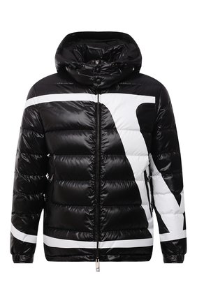 Мужская утепленная куртка VALENTINO черного цвета, арт. WV3CNA317KQ | Фото 1 (Материал подклада: Синтетический материал; Длина (верхняя одежда): Короткие; Материал внешний: Синтетический материал; Рукава: Длинные; Кросс-КТ: Куртка; Стили: Кэжуэл; Мужское Кросс-КТ: утепленные куртки)