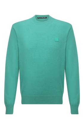 Мужской шерстяной свитер ACNE STUDIOS зеленого цвета по цене 24800 руб., арт. C60035/M | Фото 1 Мужской шерстяной свитер ACNE STUDIOS зеленого цвета, арт. C60035/M | Фото 1 (Длина (для топов): Стандартные; Рукава: Длинные; Материал внешний: Шерсть; Мужское Кросс-КТ: Свитер-одежда; Принт: Без принта; Стили: Минимализм)