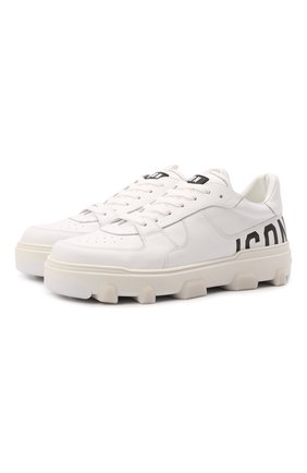 Мужские кожаные кеды basket DSQUARED2 белого цвета по цене 64300 руб., арт. SNM0185 01500001 | Фото 1 Мужские кожаные кеды basket DSQUARED2 белого цвета, арт. SNM0185 01500001 | Фото 1 (Материал внутренний: Натуральная кожа; Подошва: Массивная; Материал внешний: Кожа; Материал утеплителя: Без утеплителя; Стили: Гранж)