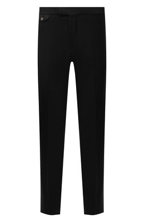 Мужские шерстяные брюки ZILLI черного цвета, арт. M0W-40-38P-F6415/0001 | Фото 1 (Материал подклада: Купро; Материал внешний: Шерсть; Случай: Повседневный; Стили: Кэжуэл; Длина (брюки, джинсы): Стандартные)