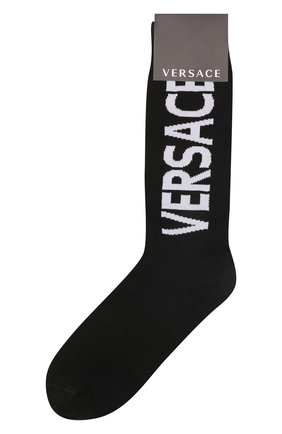Мужские хлопковые носки VERSACE черного цвета по цене 6810 руб., арт. ICZ0003/IK0104 | Фото 1 Мужские хлопковые носки VERSACE черного цвета, арт. ICZ0003/IK0104 | Фото 1 (Материал внешний: Хлопок; Кросс-КТ: бельё)