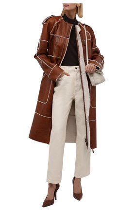 Женская дубленка из овчины DSQUARED2 коричневого цвета по цене 381500 руб., арт. S72AA0479/SY1565 | Фото 2 Женская дубленка из овчины DSQUARED2 коричневого цвета, арт. S72AA0479/SY1565 | Фото 2 (Материал внешний: Натуральный мех; Длина (верхняя одежда): Длинные; Рукава: Длинные; Стили: Гламурный; Женское Кросс-КТ: Мех)