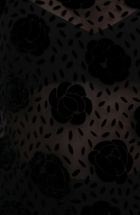 Женский топ из вискозы и шелка SAINT LAURENT черного цвета, арт. 660895/Y3D22 | Фото 5 (Материал внешний: Шелк, Вискоза; Рукава: Длинные; Стили: Гламурный; Длина (для топов): Стандартные; Кросс-КТ: с рукавом)