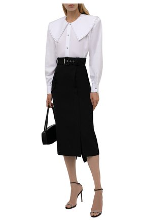 Женская шерстяная юбка ALEXANDER MCQUEEN черного цвета по цене 94450 руб., арт. 677854/QJACH | Фото 2 Женская шерстяная юбка ALEXANDER MCQUEEN черного цвета, арт. 677854/QJACH | Фото 2 (Материал подклада: Синтетический материал; Длина Ж (юбки, платья, шорты): Миди; Материал внешний: Шерсть; Стили: Гламурный; Женское Кросс-КТ: Юбка-одежда)