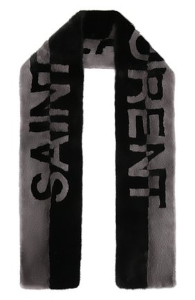 Женский шарф из меха норки SAINT LAURENT темно-серого цвета по цене 382000 руб., арт. 669859/3YC77 | Фото 1 Женский шарф из меха норки SAINT LAURENT темно-серого цвета, арт. 669859/3YC77 | Фото 1 (Материал: Натуральный мех)