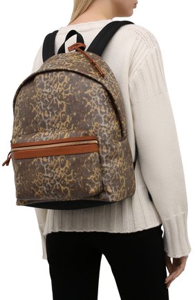 Женский рюкзак city medium SAINT LAURENT леопардового цвета по цене 103500 руб., арт. 534967/24A2W | Фото 2 Женский рюкзак city medium SAINT LAURENT леопардового цвета, арт. 534967/24A2W | Фото 2 (Материал: Текстиль; Размер: medium; Стили: Кэжуэл)