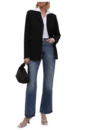 Женские джинсы ACNE STUDIOS тёмно-голубого цвета по цене 27750 руб., арт. A00309 | Фото 2 Женские джинсы ACNE STUDIOS тёмно-голубого цвета, арт. A00309 | Фото 2 (Длина (брюки, джинсы): Стандартные; Материал внешний: Хлопок; Стили: Минимализм; Кросс-КТ: Деним; Силуэт Ж (брюки и джинсы): Прямые)