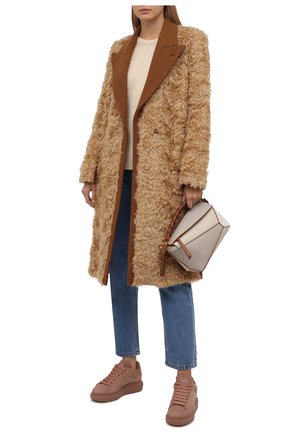 Женские замшевые кеды xl sole ALEXANDER MCQUEEN бежевого цвета по цене 49550 руб., арт. 609650/WHUA3 | Фото 2 Женские замшевые кеды xl sole ALEXANDER MCQUEEN бежевого цвета, арт. 609650/WHUA3 | Фото 2 (Материал внутренний: Натуральная кожа; Материал утеплителя: Натуральный мех; Подошва: Платформа; Материал внешний: Замша)