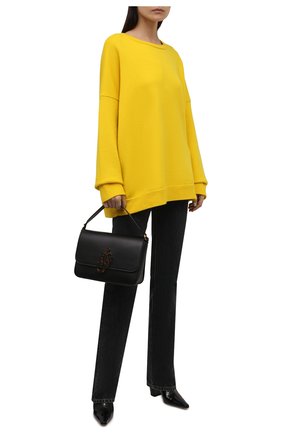 Женский кашемировый пуловер LOEWE желтого цвета по цене 142500 руб., арт. S540Y14K78 | Фото 2 Женский кашемировый пуловер LOEWE желтого цвета, арт. S540Y14K78 | Фото 2 (Рукава: Длинные; Материал внешний: Кашемир, Шерсть; Длина (для топов): Удлиненные; Стили: Кэжуэл; Женское Кросс-КТ: Пуловер-одежда)