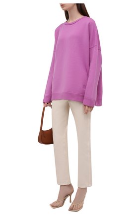 Женский кашемировый пуловер LOEWE розового цвета, арт. S540Y14K78 | Фото 2 (Рукава: Длинные; Длина (для топов): Удлиненные; Материал внешний: Кашемир, Шерсть; Стили: Кэжуэл; Женское Кросс-КТ: Пуловер-одежда)