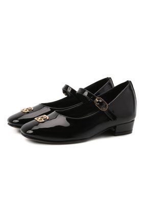 Детские кожаные туфли DOLCE & GABBANA черного цвета по цене 37250 руб., арт. D11034/A1471/24-28 | Фото 1 Детские кожаные туфли DOLCE & GABBANA черного цвета, арт. D11034/A1471/24-28 | Фото 1 (Материал внутренний: Натуральная кожа; Материал внешний: Кожа; Девочки-школьная форма: Классическая обувь; Региональные ограничения белый список (Axapta Mercury): RU)