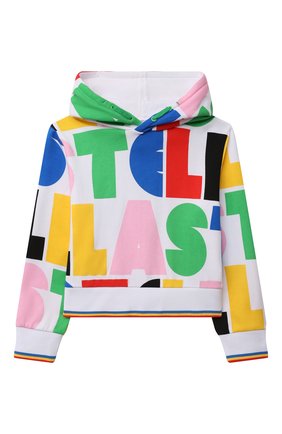 Детский хлопковое худи STELLA MCCARTNEY разноцветного цвета по цене 6510 руб., арт. 603455/SRJ20 | Фото 1 Детский хлопковое худи STELLA MCCARTNEY разноцветного цвета, арт. 603455/SRJ20 | Фото 1 (Рукава: Длинные; Материал внешний: Хлопок; Девочки Кросс-КТ: Толстовка-одежда; Ростовка одежда: 9 лет | 134 см, 12 лет | 152 см, 13 - 15 лет | 158 см, 16 лет | 164 см, 18 мес | 86 см, 2 года | 92 см, 3 года | 98 см, 4 года | 104 см, 5 лет | 110 см, 7 лет | 122 см)