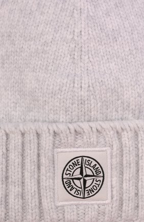 Детского хлопковая шапка STONE ISLAND светло-серого цвета по цене 0 руб., арт. 7516N04A9 | Фото 3 Детского хлопковая шапка STONE ISLAND светло-серого цвета, арт. 7516N04A9 | Фото 3 (Материал: Текстиль, Хлопок)