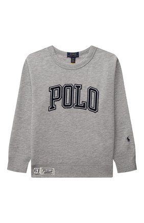 Детский хлопковый свитшот POLO RALPH LAUREN серого цвета по цене 7700 руб., арт. 321851011 | Фото 1 Детский хлопковый свитшот POLO RALPH LAUREN серого цвета, арт. 321851011 | Фото 1 (Материал внешний: Синтетический материал, Хлопок; Рукава: Длинные; Мальчики Кросс-КТ: Толстовка-одежда; Ростовка одежда: 18 мес | 86 см, 3 года | 98 см, 4 года | 104 см)