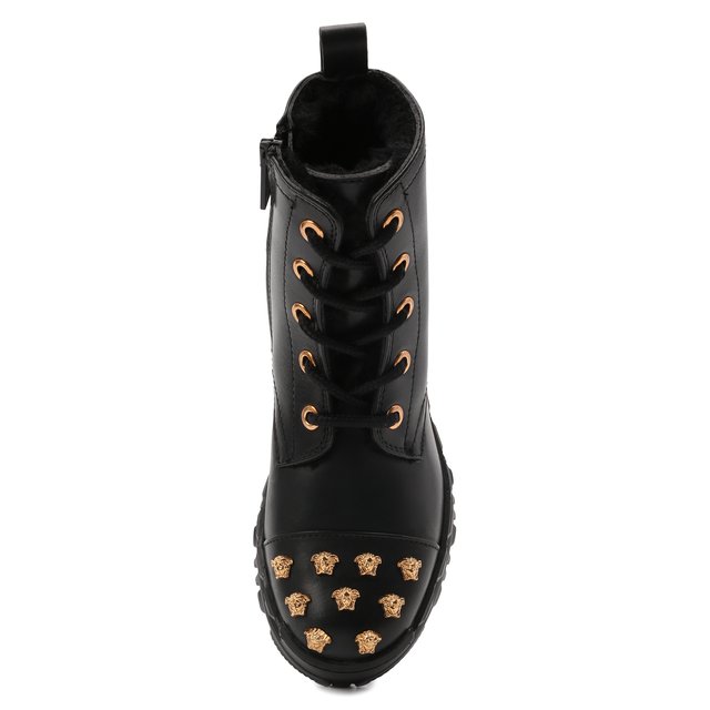 Кожаные ботинки Versace 1000467/1A01138/27-29 Фото 4