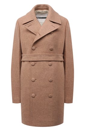 Женское шерстяное пальто JIL SANDER бежевого цвета по цене 237000 руб., арт. JSWT415124-WT200100 | Фото 1 Женское шерстяное пальто JIL SANDER бежевого цвета, арт. JSWT415124-WT200100 | Фото 1 (Стили: Минимализм; Материал подклада: Вискоза; Длина (верхняя одежда): До середины бедра; Рукава: Длинные; Материал внешний: Шерсть; 1-2-бортные: Двубортные)