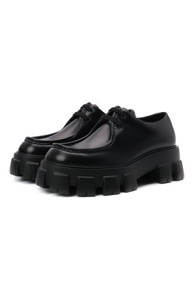 Мужские кожаные дерби PRADA черного цвета по цене 75000 руб., арт. 2EE355-B4L-F0002 | Фото 1 Мужские кожаные дерби PRADA черного цвета, арт. 2EE355-B4L-F0002 | Фото 1 (Стили: Классический)