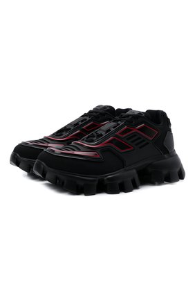 Мужские кроссовки cloudbust thunder PRADA черного цвета, арт. 2EG293-3LGN-F0002 | Фото 1 (Материал внешний: Текстиль; Материал утеплителя: Без утеплителя; Стили: Классический)