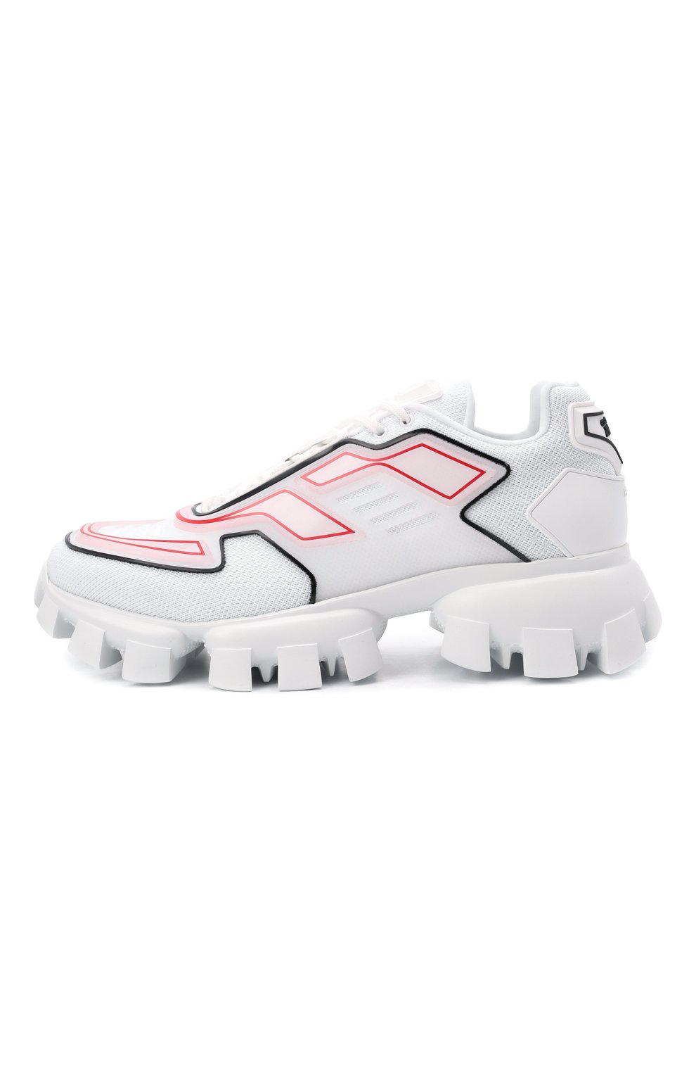 Мужские кроссовки cloudbust thunder PRADA белого цвета, арт. 2EG293-3LGN-F0009 | Фото 3 (Материал внешний: Текстиль; Стили: Классический; Материал утеплителя: Без утеплителя)