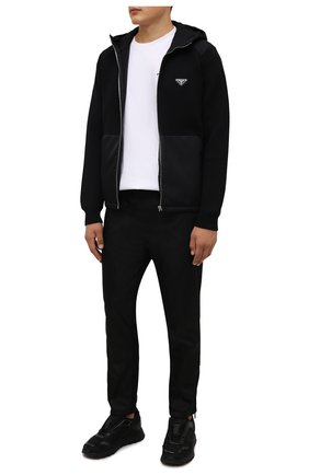 Мужские кроссовки PRADA черного цвета по цене 68000 руб., арт. 4E3567-3LFV-F0002-G000 | Фото 2 Мужские кроссовки PRADA черного цвета, арт. 4E3567-3LFV-F0002-G000 | Фото 2 (Материал внешний: Текстиль; Стили: Гранж)