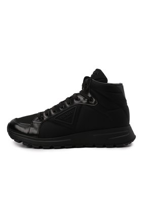 Мужские комбинированные кроссовки prax 01 PRADA черного цвета, арт. 4T3592-3LF5-F0002 | Фото 3 (Материал внешний: Текстиль; Стили: Классический; Материал утеплителя: Без утеплителя)