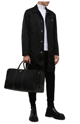 Мужская дорожная сумка PRADA черного цвета по цене 175000 руб., арт. 2VC007-2DMH-F0002-SOO | Фото 2 Мужская дорожная сумка PRADA черного цвета, арт. 2VC007-2DMH-F0002-SOO | Фото 2 (Материал: Текстиль)