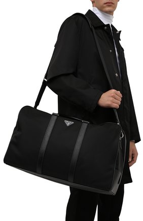 Мужская дорожная сумка PRADA черного цвета по цене 175000 руб., арт. 2VC007-2DMH-F0002-SOO | Фото 5 Мужская дорожная сумка PRADA черного цвета, арт. 2VC007-2DMH-F0002-SOO | Фото 5 (Материал: Текстиль)