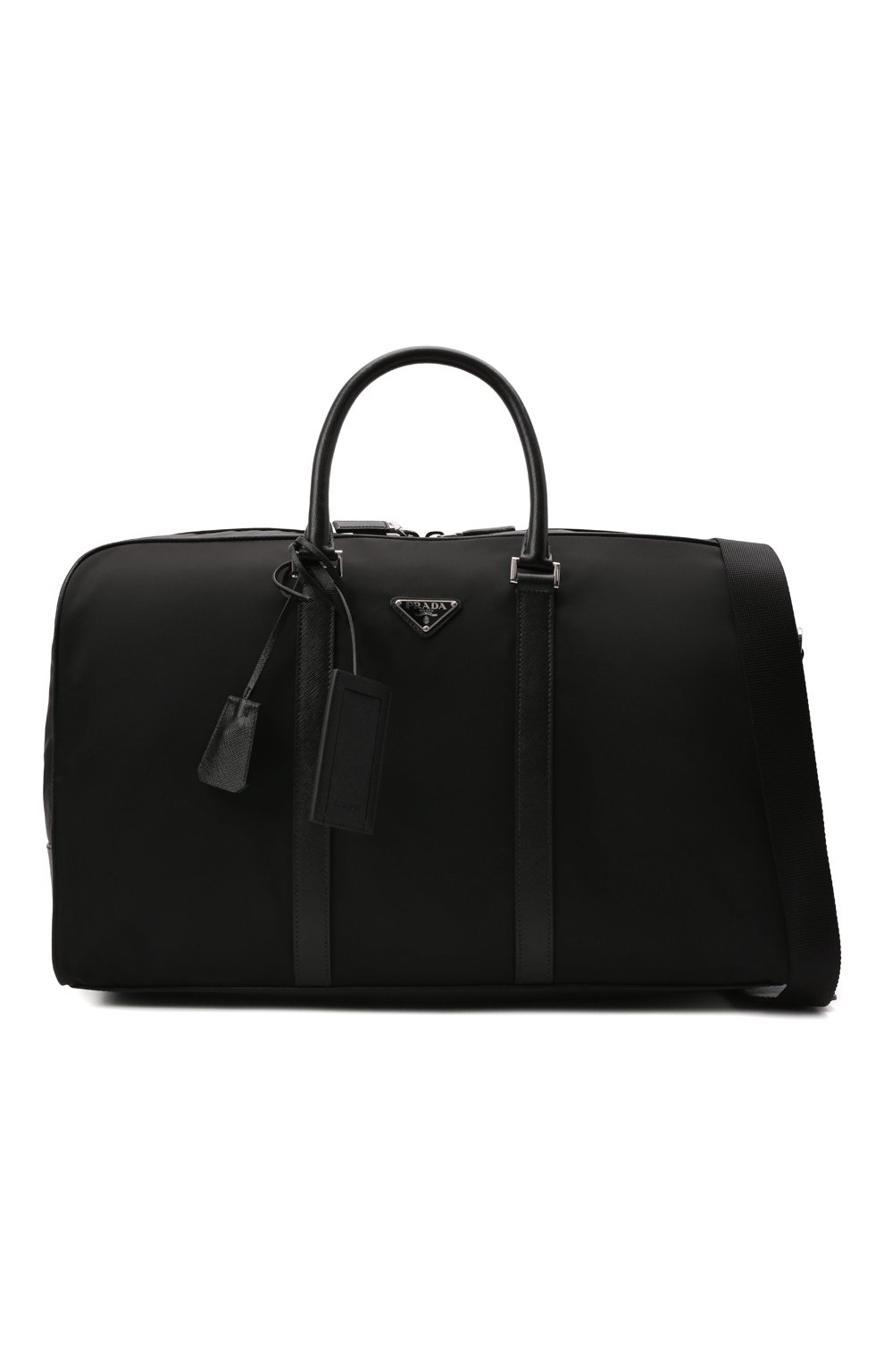 Мужская дорожная сумка PRADA черного цвета по цене 175000 руб., арт. 2VC007-2DMH-F0002-SOO | Фото 6 Мужская дорожная сумка PRADA черного цвета, арт. 2VC007-2DMH-F0002-SOO | Фото 6 (Материал: Текстиль)