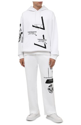 Мужской хлопковое худи PRADA белого цвета по цене 135000 руб., арт. UJL185-1YWT-F0964-211 | Фото 2 Мужской хлопковое худи PRADA белого цвета, арт. UJL185-1YWT-F0964-211 | Фото 2 (Материал внешний: Хлопок; Мужское Кросс-КТ: Худи-одежда; Стили: Спорт-шик; Принт: С принтом)