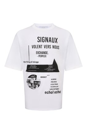 Мужская хлопковая футболка PRADA белого цвета по цене 65000 руб., арт. UJN741-1YWW-F0009-211 | Фото 1 Мужская хлопковая футболка PRADA белого цвета, арт. UJN741-1YWW-F0009-211 | Фото 1 (Материал внешний: Хлопок; Рукава: Короткие; Принт: С принтом; Стили: Кэжуэл)