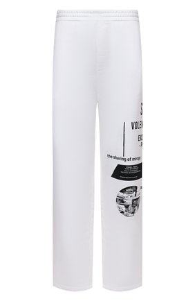 Мужские хлопковые брюки PRADA белого цвета, арт. UJP179-1YWV-F0964-211 | Фото 1 (Материал внешний: Хлопок; Случай: Повседневный; Стили: Спорт-шик)